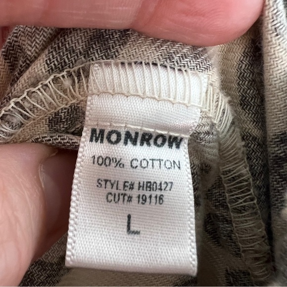 Monrow Leopard Print Cotton Raw Hem Crop Pull on Pants - Picture 12 of 14